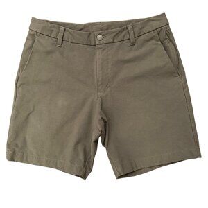 Lululemon Commission Shorts Mens Size 32 Canvas Stretch 7" Inseam Gray